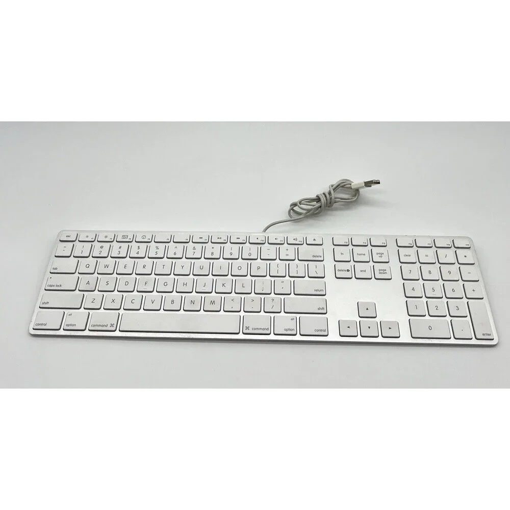 Genuine Apple USB Wired Keyboard with Numeric Keypad A1243 - TESTED WORKING